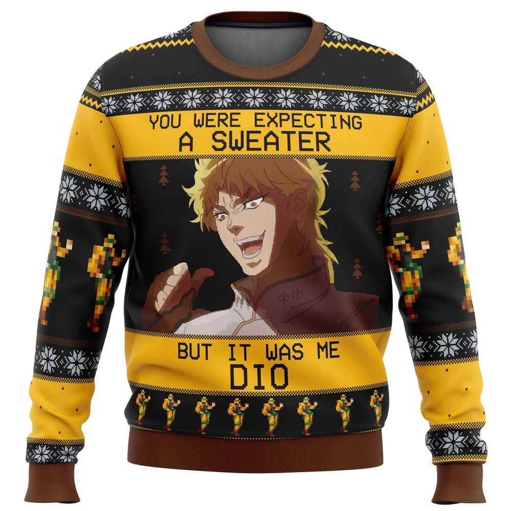 It Was Me Dio Jojo's Bizarre Adventure Ugly Christmas Sweater Perfect And Unique Gifts For Adults Kids On Christmas