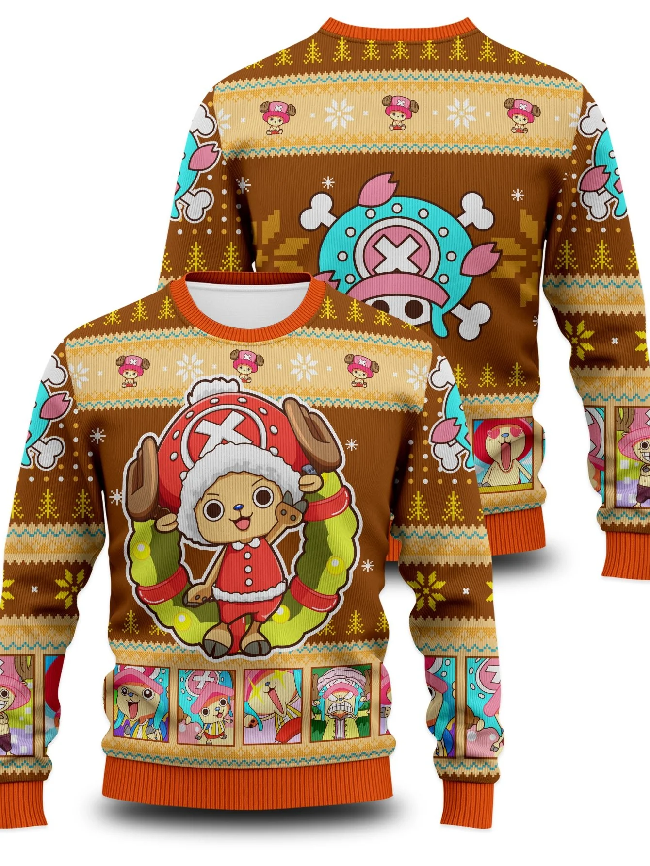 Chopper Cotton Candy Christmas One Piece Ugly Christmas Sweater Perfect And Unique Gifts For Adults Kids On Christmas