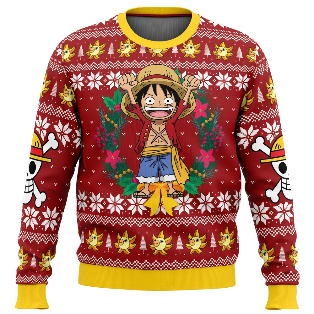 Monkey D Luffy Christmas One Piece Ugly Christmas Sweater Perfect And Unique Gifts For Adults Kids On Christmas