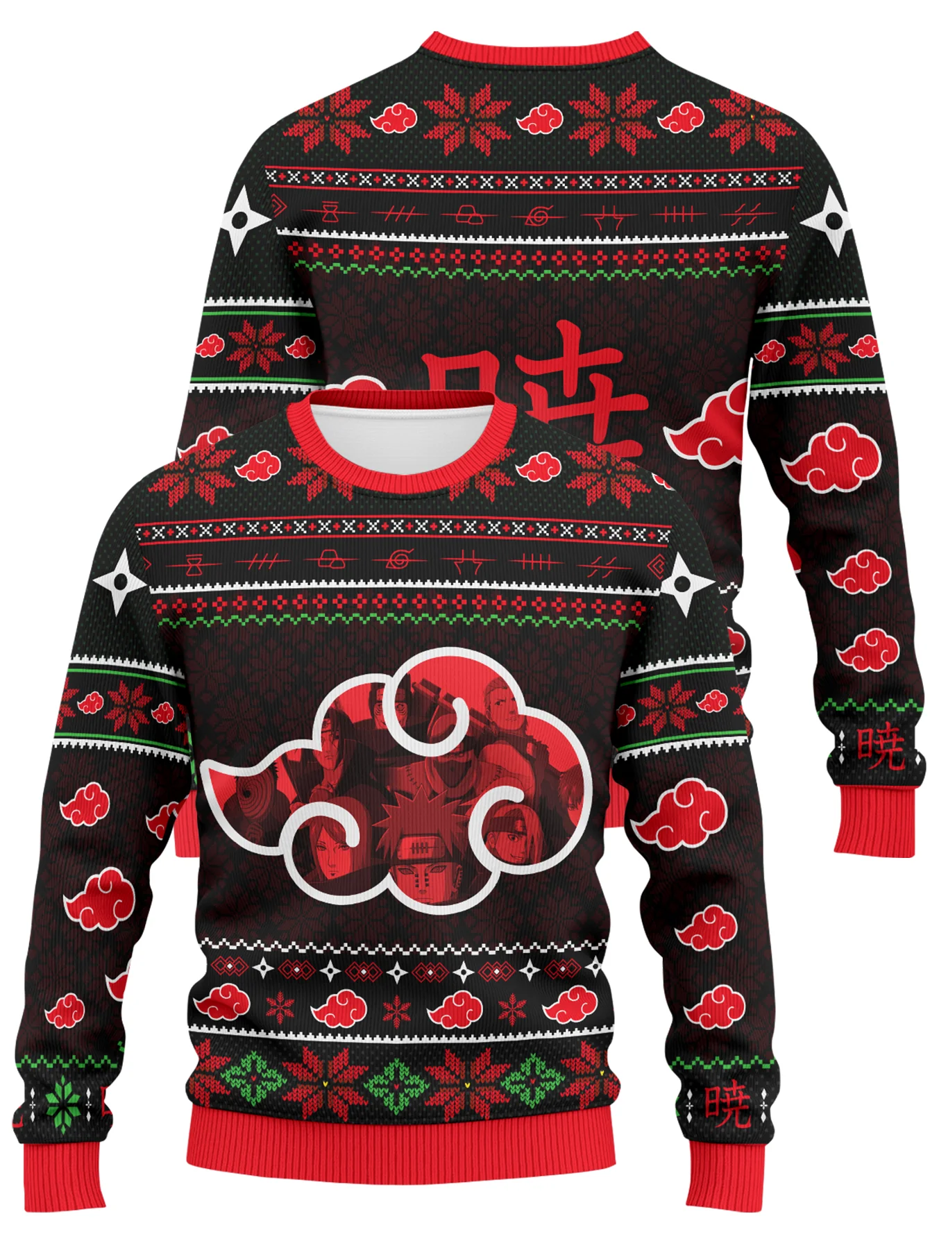 Akatsuki Warriors Naruto Ugly Christmas Sweater Perfect And Unique Gifts For Adults Kids On Christmas