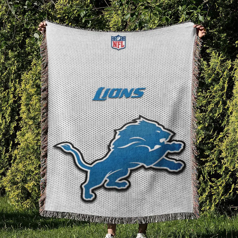 NFL Detroit Lions Football Team Woven Tapestry Blanket Amazing Gift For Fans And Friends Home Decor DLW2